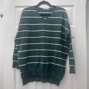 Green Cents of Style Emmy Striped Pullover Sweater Size L/XL